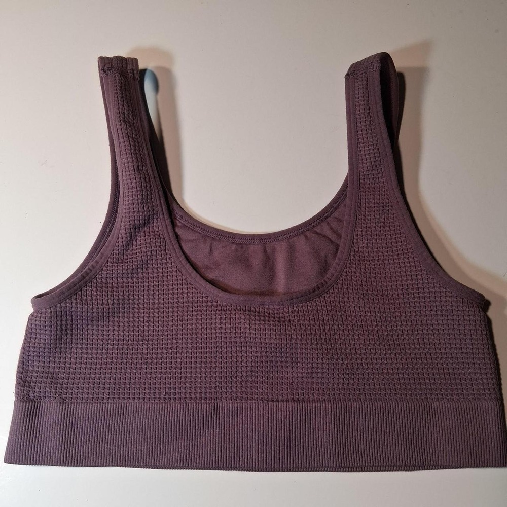 Womens Victoria's Secret PINK purple waffle knit sports bra - Picture 4 of 7